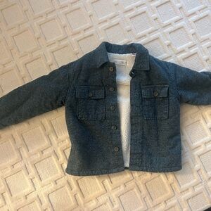 Zara sherrling lined barn jacket
